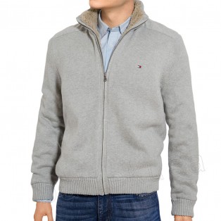 TOMMY HILFIGER OCIEPLANY SWETER MESKI NA ZAMEK 